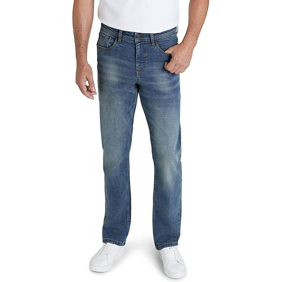 IZOD Men's Denim Jeans - Comfort Stretch Jeans - Casual Relaxed Fit Jeans for Men