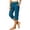 A-Blue1314, variant on Dual Button Capri Pants for Women Side Slit Slim Fit Walking Daily Cropped Bottoms