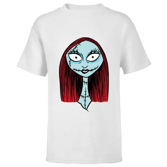 Disney The Nightmare Before Christmas Sally Big Face - Short Sleeve T-Shirt for Kids - Customized-White