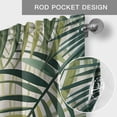 thumbnail image 6 of Palm Leaf Farmhouse Short Window Curtain Valances, Green Tropical Plant Summer Botanical Rod Pocket Kitchen Valances for Living Room Bedroom Bathroom Cafe 60" x 18", 6 of 8