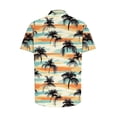 thumbnail image 4 of BiZtdJrK Men's Hawaiian Print Shirt Tropical Floral Fashion Travel Vacation Shirts Big and Tall Short Sleeve Button Down Collared Tops Yellow S, 4 of 5