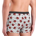 thumbnail image 3 of Goofa Red Ladybugs On Black Dotted Printed Men's Boxer Briefs Underwear, Moisture-Wicking Underwear, Trunk,Soft and Breathable Cotton Underwear-Medium, 3 of 9