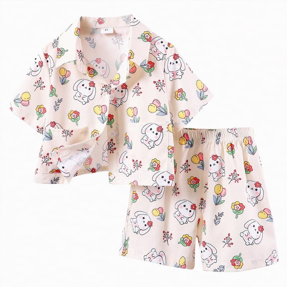 ZHANGDER Toddler Girls Clothes 1T 2T 3T 4T 5T T-Shirt Tee Tops Shorts Short Sleeves Cute Outfits Set 2pcs Shorts Outfits Set, White 4-5T