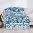 thumbnail image 3 of Goofa Sea Underwater Jellyfish Pattern Fleece Throw Blanket for Couch, Soft Checkered Flannel Blanket for Sofa, Warm Cozy Decorative Blanket Fall Decor Gift-80"x60", 3 of 6