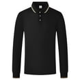 thumbnail image 4 of LNWUY Men's Shirts Long Sleeve Casual Solid Turndown Collar Breathable Pullover Top for Daily and Leisure Activities Black XXL, 4 of 9