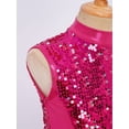 thumbnail image 6 of YiZYiF Girls Sequin Liturgical Worship Praise Dance Dress Tunic with Palazzo Pants Lyrical Dancewear Hot Pink 14, 6 of 7