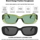thumbnail image 2 of Gafas de sol rectangulares negras y verdes para mujeres y hombres, gafas de sol modernas de estilo retro con protección UV 400 y marco cuadrado, 2 of 5