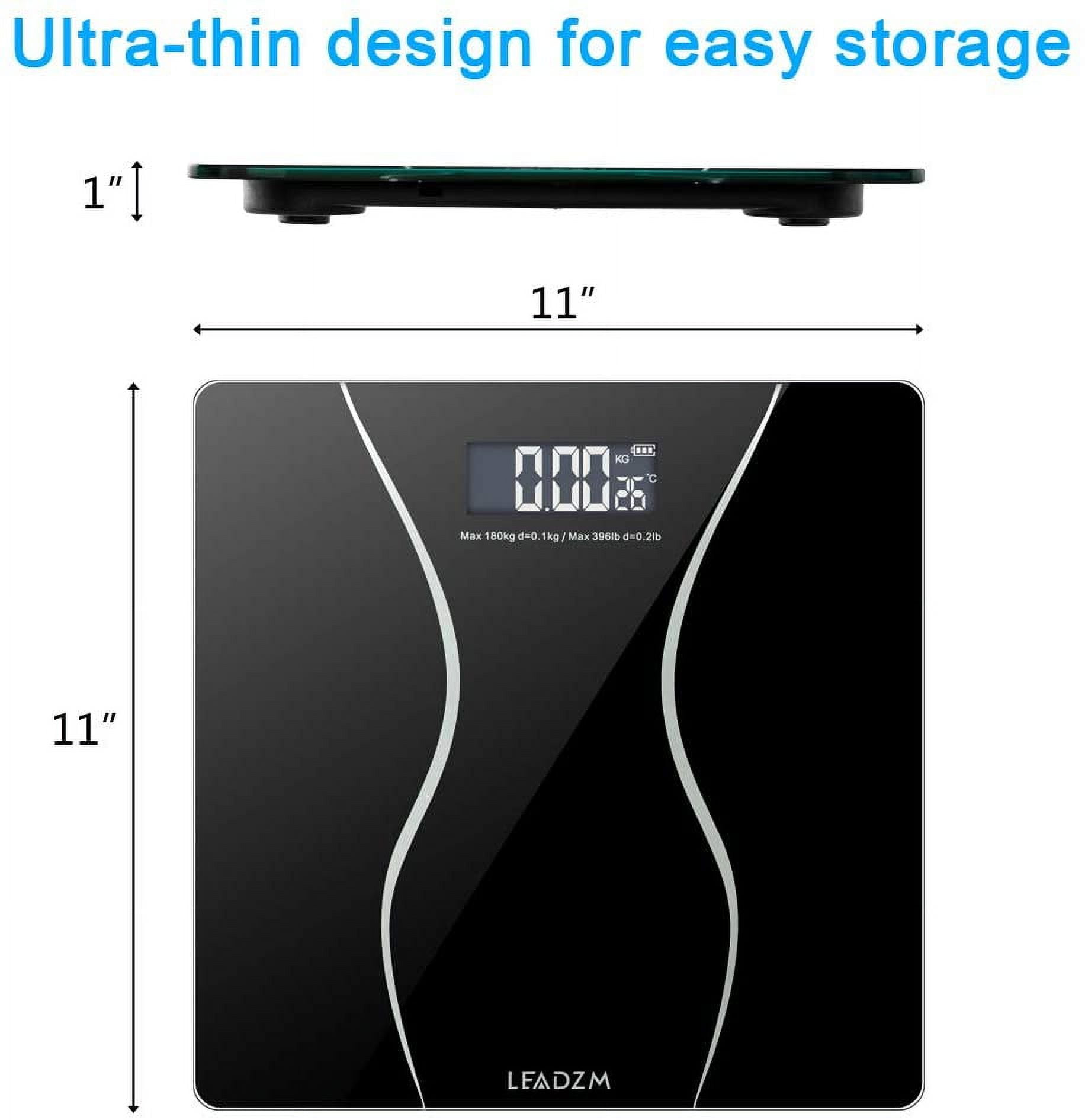 Digital Scale, Body Weight Bathroom Scale 396lb/180kg High Accuracy, Step-On Technology with Lithium Rechargeable Battery. - Pink, New