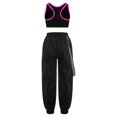 thumbnail image 2 of JanJean Kids Girls Gymnastic Jazz Dance Outfit Sleeveless Tank Top Vest with Chain Pocket Pant Set Hot Pink 8, 2 of 7