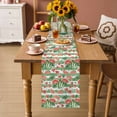 thumbnail image 2 of Watermelon Table Runner 70 Inches, Watercolor Fruits Green Palm Leaves Striped Bed Runner Dresser Scarves Tabletop for Indoor Outdoor Parties/Ceremony/Banquet, 13" x 70", 2 of 9
