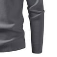 thumbnail image 4 of FRSASU Men's Quarter Zip Golf Pullover Sweater with Mock Collar, thermal Merino Wool, Breathable Soft Fabric Gray, 4 of 6