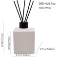 thumbnail image 2 of 2PCS 200ml Reed Glass Diffuser Set，Essential Oil Container,6.7oz Refillable Empty Glass Bottles with Sticks,Diffuser Jars for Home Oil Fragrance Matte White (200ml Square), 2 of 5