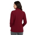 thumbnail image 3 of Women's Full-Zip Polar Soft Fleece Jacket, Burgundy 3XL, 1 Pack, 3 of 8
