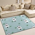 thumbnail image 2 of SKYSONIC Pandas Leaves Lightweight Carpet Mats Area Soft Rugs Floor Mat Rug Home Decoration for Kids Room Living Room 63 x 48 inches, 2 of 6
