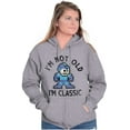 thumbnail image 4 of Mega Man Not Old I'm Classic Cartoon Unisex Plus Size Zip Hoodie Brisco Brands 2X, 4 of 5