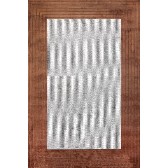 Copper Geometric Area Rugs for Living Room Washable Rugs Boho Moroccan Area Rug Soft Neutral Geometric Bohemian Carpet Distressed Indoor Rug for Bedroom Dining Room Office Foldable Nonslip Rug