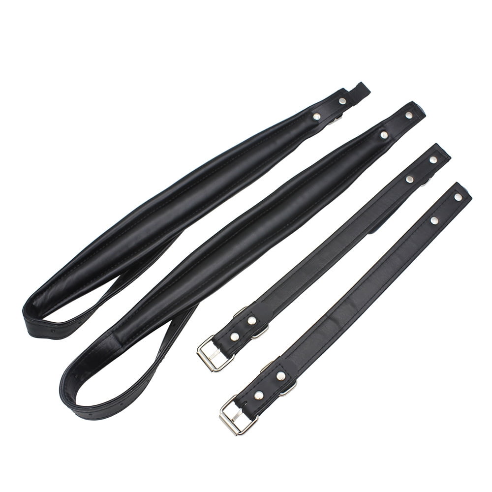 2 Pcs Adjustable Synthetic Leather Accordion Shoulder Straps Belt for