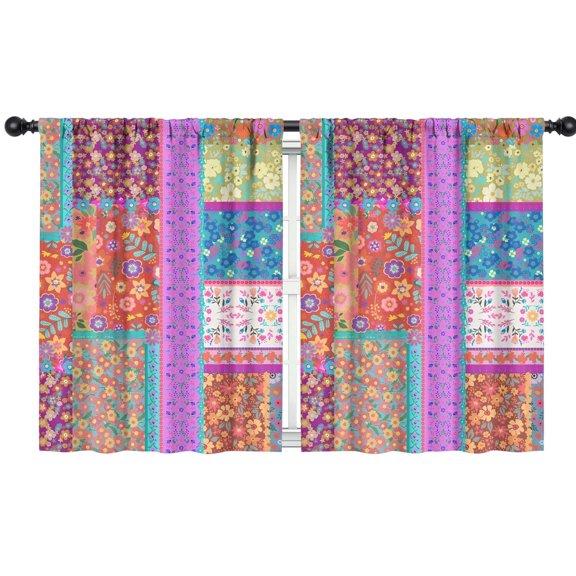 Blackout Kids Curtains,Boho Bohemia Pioneer Flower Childrens Insulated Curtains Set Of 2,Bedroom Essentials,Toddler Room Decor 42"x54"(106x137cm)