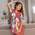 thumbnail image 2 of Lsque Bluey Pattern Nightgowns for Women Sleep Shirts Short Sleeve Nightshirt Pullover Nightdress Soft Sleepwear Relaxed Fit Nightdress, 2 of 5