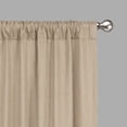 thumbnail image 2 of Eclipse Draft Stopper Room Darkening Fleece Lined Rod Pocket, Single Curtain Panel, Beige, 42" W x 95" L, 2 of 9