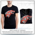 thumbnail image 4 of Game of Thrones Mens T-Shirt - Stark Targaryen Woldf & Dragon Crest Images (Medium), 4 of 7