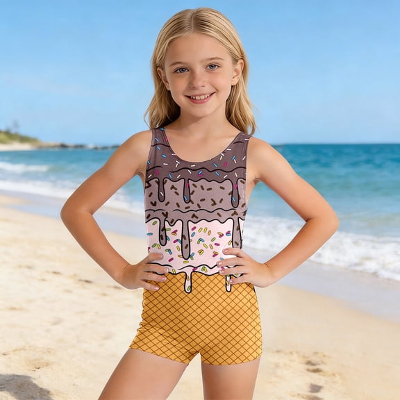 Girls One Piece Swimsuits Size 14-16 Regular Fit Hawaiian Soft & Lightweigh Sun Protection Criss Cross One Piece Swimsuits Wrap Tie Back Bathing Suit 9-16y