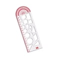 thumbnail image 2 of Multifunctional Geometric Ruler, Drafting Drawings Stencils Ruler, Mathematics Learning Geometry Ruler, Multiple Shapes Drawings Template Ruler Clear, 2 of 10