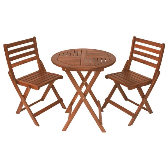 Leigh Country TX 36210 Sequoia Wood Adult 3-Pc Bistro Café Set - Brown