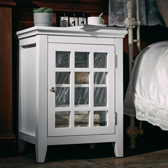 Homylin Modern Nightstand Metal Locker End Side Table Steel Bedside Storage Cabinet with Shelves Easy Assembly for Living Room Bedroom