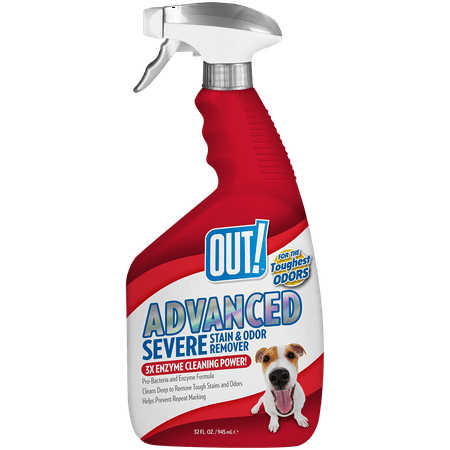 OUT! Advanced Severe Stain & Odor Remover, 32 oz (Best Dog Urine Stain Remover)