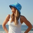 thumbnail image 5 of Tirrinia Bucket Hats for Women with Hawaii Flower Print | UPF 50+ Sun Protection Cap for Garden, Beach, Travel, 5 of 6