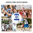 thumbnail image 5 of Israel Flag Men Basketball Sports Jersey Running Fitness Multifunction Sleeveless tshirt Exclusive Custom Name Nunber, 5 of 9