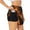 Black, variant on Cool Fire Man for Women's Double Layer Athletic Shorts High-Performance Gym Shorts with Inner Pocket, Elastic Waistband-Medium