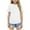 White, variant on Povozer Girls' Tees Girls T Shirts Double Layer Ruffle Short Sleeve Kids Summer Crewneck Tunic Tee Tops for 7-8 Years,Blue