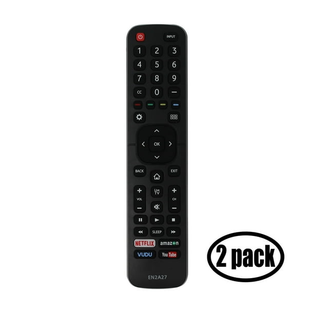2 Pack Replacement Hisense EN2A27 TV Remote Control for Hisense 50H5C