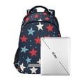 thumbnail image 7 of FORMRS Unisex Backpack Elementary School Travel Bookbag with Reflective Stripes, Red White Stars, 7 of 7