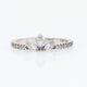 thumbnail image 5 of Anillo de muestra de pétalo brillante con diamantes bañado en plata, anillo de lujo con forma de copo de nieve y flores, regalo sorpresa, 5 of 5