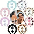 thumbnail image 3 of Sponge Spa Headband with Wristbands for Washing Face Wide Padded Headband Skin Care Makeup Removal Shower for Women Girls, 3 of 9