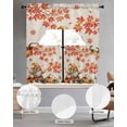 thumbnail image 3 of Thanksgiving Gnomes Kitchen Curtains Sets 36 Inch Length with Valance, Fall Orange Maple Pumpkins Country Swag Valances and Tiers Curtain Set Drapes Swag Curtains for Living Room, Bathroom, Bedroom, 3 of 6