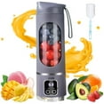 thumbnail image 1 of Digital Display Juicer-Smart LED Display, Diet-Friendly Portable Multimode Blender Personal Electric USB 450ML Portable juicer Shakes and Smoothies Blender Small Blenders Mixing (Purple), 1 of 7