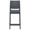 thumbnail image 5 of Pemberly Row Contemporary Resin 25.6" Counter Stool in Dark Gray, 5 of 8