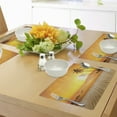 thumbnail image 4 of Ambesonne Tropical Place Mats Set of 4, Wooden Deck Sunset, Standard Size, Orange Brown, 4 of 6