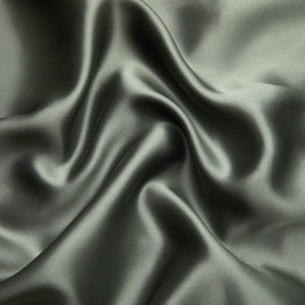 Silk Pillowcase, 100% Pure Mulberry Silk 19 Momme Pillow Cases Cover for Hair and Skin (Queen Size*2 Piece, Olive Green)