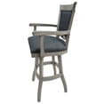thumbnail image 4 of Home Square 30" Solid Wood Bar Stool with Arms in Kokomo Azure Gray - Set of 3, 4 of 4