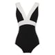 thumbnail image 5 of Gibobby Bañador de una pieza Traje de baño de empalme sólido de moda para mujer Traje de baño de bikini sexy Traje de baño de pieza de correa de baño Con(Negro,XL), 5 of 5