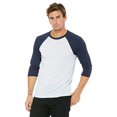 thumbnail image 1 of Bella + Canvas Unisex 3/4-Sleeve Baseball T, 1 of 3