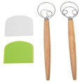 thumbnail image 1 of Danish Dough Whisk Hand Mixer,2Pcs Stainless Steel Dough Mixer with 2 Dough Scrapers for Pizza Dough,Sourdough Bread,Etc, 1 of 5