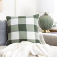 thumbnail image 2 of Buffalo Plaid BPD-002 20"H x 20"W Square Pillow Kit in Dark Green/Sage/White, 2 of 3