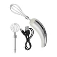 thumbnail image 1 of Lipstore Cordless Hand Mixer Compact Electric Egg Beater for Kitchen Baking Cake Shop Silver White, 1 of 8
