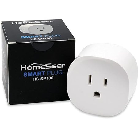 HomeSeer HS-SP100 WiFi Smart Plug | Compatible with Alexa, Google Home and Tuya Compatible Smart Home Hubs